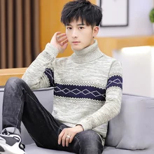

2021Autumn New Men's Turtleneck Sweaters Pullover Male Solid Color Slim Fit Turtleneck Sweater Tops Knitted Pullovers M-3XL
