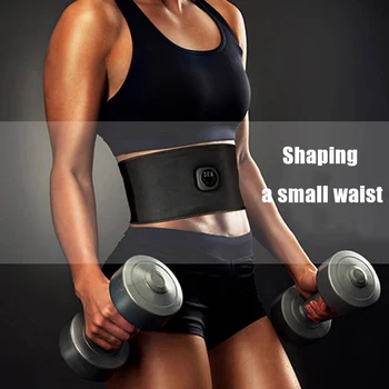 

EMS Wireless Electric Abdominal Muscle Stimulator Trainer Smart Fitness Abdominal Training Belt Weight Loss Body Massager Unisex