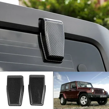 

2pcs Rear Door Glass Hinge Cover Trim Black For Jeep Wrangler JK 2007-17 Car Accessories Charmingly Luxuriously Vivid
