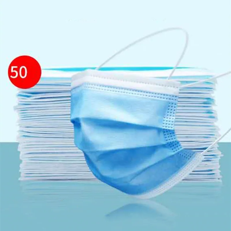 

Yukui Profession 3 Layer Disposable Mouth Non Woven Anti-Dust Face Masks Safe Breathable Protetive Isolation Supplies
