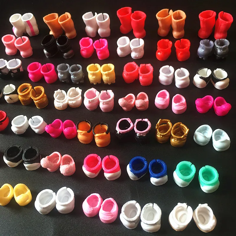Mini Shoes Boots Sandals For LOLs Big 8cm Sister Dolls DIY Doll Accessory 10 Pairs/lot doll shoes,doll accessories