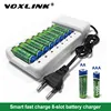 VOXLINK Battery Charger intelligent 8slots EU cable For AA/AAA Ni-Cd Rechargeable Batteries For remote control microphone camera ► Photo 1/6