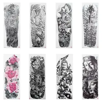 

8PCS Flower Skull Arm Temporary Tattoo for Body Party Festival