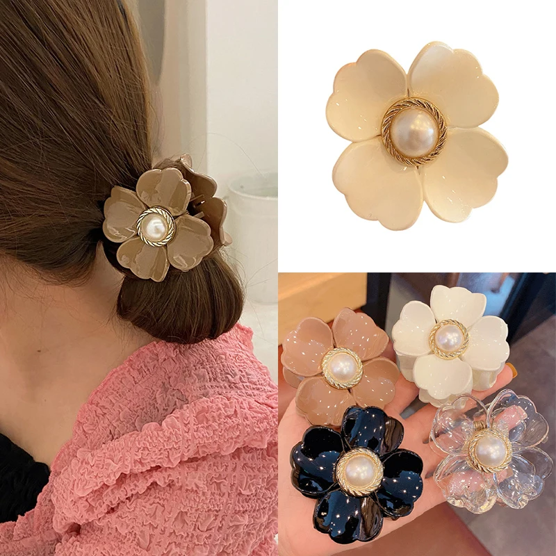 

Hair Claw Pretty Beautiful Flower Plastic Women's Hair Clip Crab Clamp Clips Styling Clips For Girls