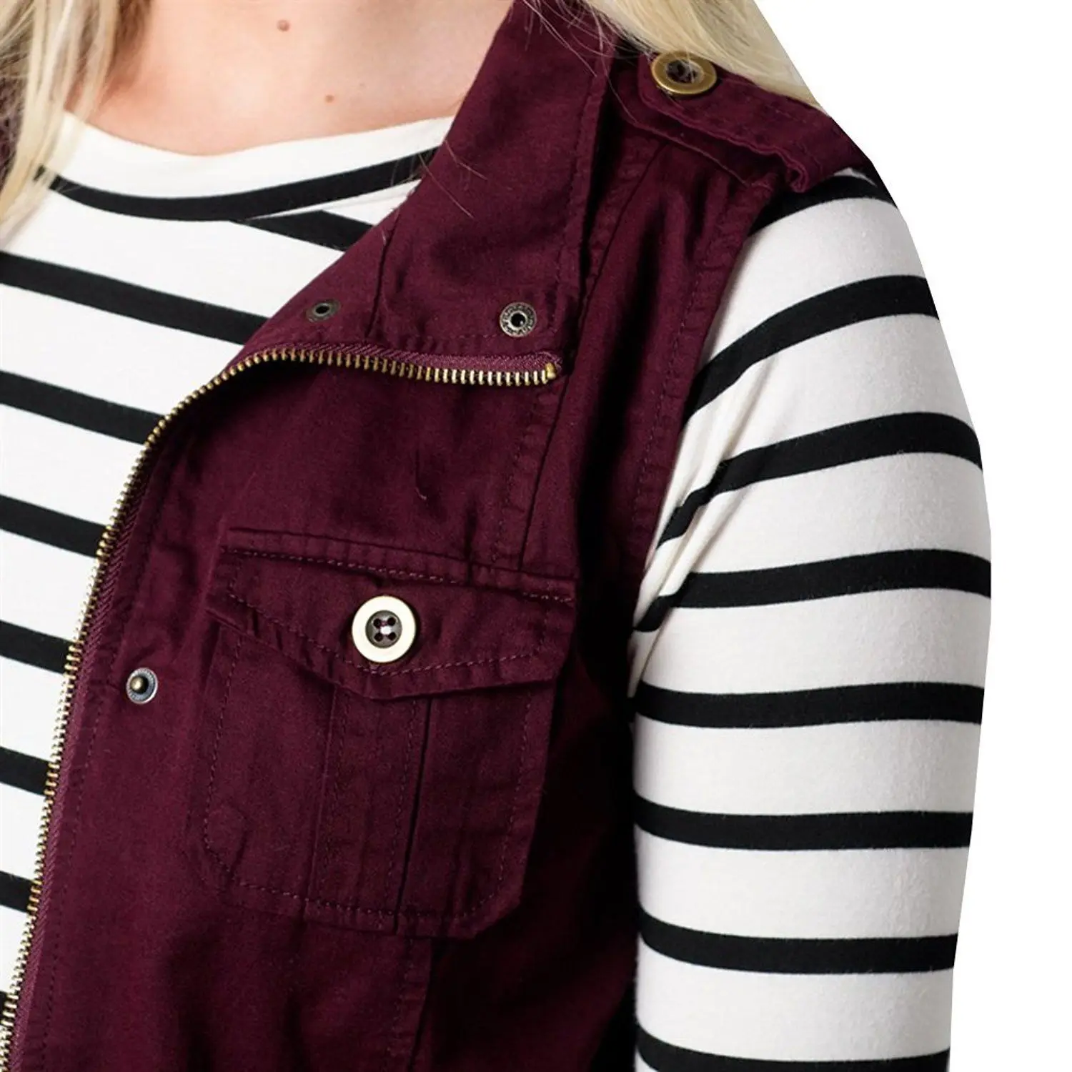 Billige Frauen Mäntel Frauen Jacke Weste Fracht Utility Safari Weste W Taschen Kordelzug Armee Top Bomber Jacke Mantel