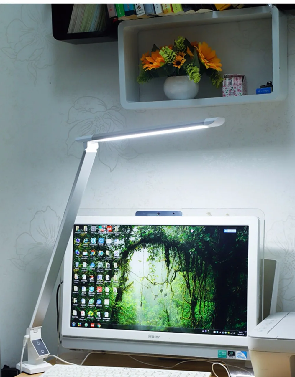 Artpad, Современная высокомощная Светодиодная лампа, настольная AC85-220V, 12 Вт, складные клещи, Настольный светильник с регулируемой яркостью, для чтения, для учебы, офиса, светильник, три цвета