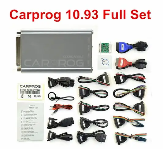 CARPROGV10.93 Новейший Carprog V10.93 V8.21 полный комплект ремонт ECU чип тюнинг автомагнитолы одометры панели приборов авторемонт сброс подушки безопасности - Цвет: CARPROGV10.93