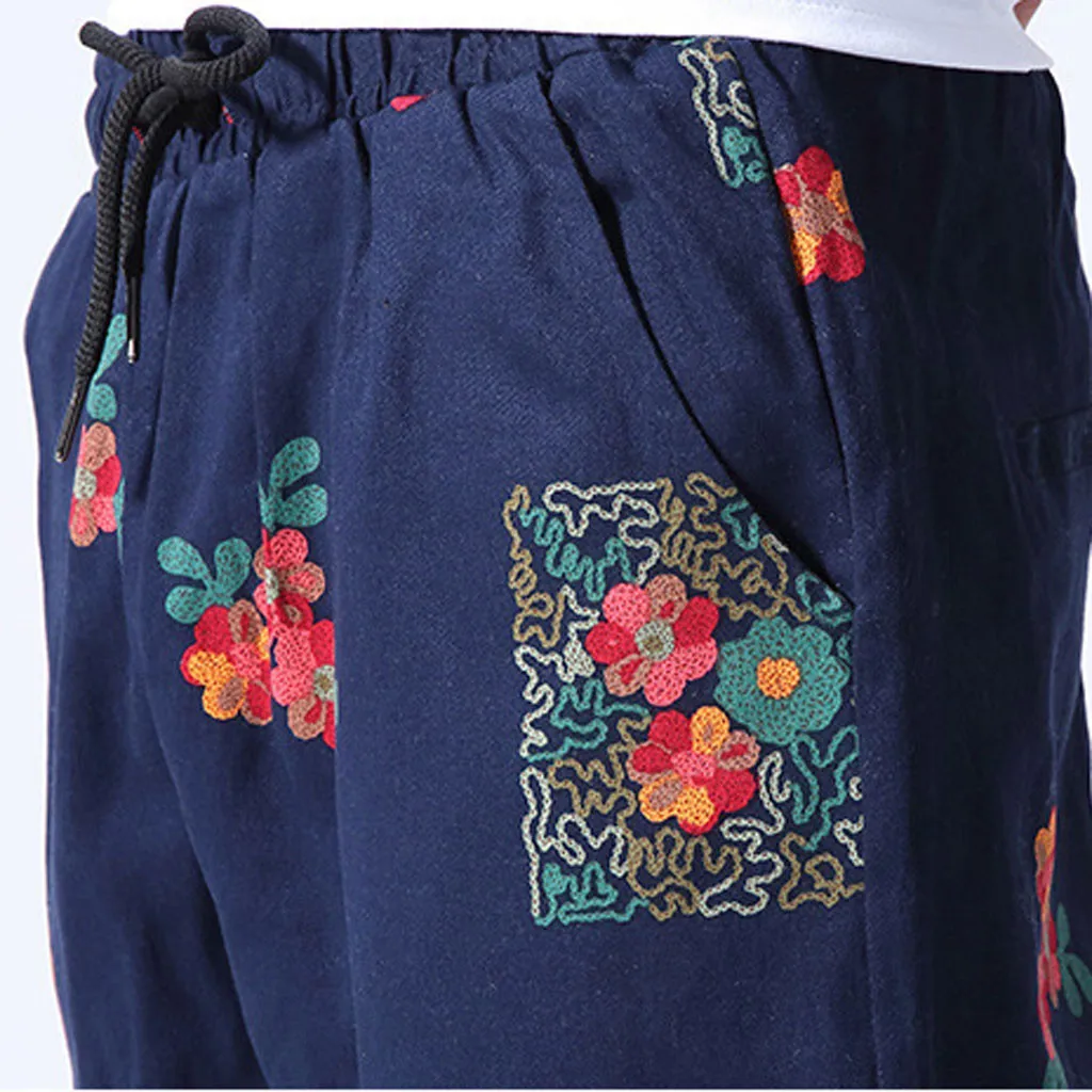 Pantalones hombre мужские осенние новые модные шаровары в китайском стиле удобные брюки calca masculina