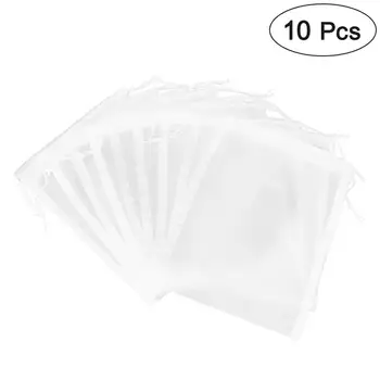 

UEETEK 10 Pcs Aquarium Filter Bags Fish Tank Reusable Nylon Drawstring Fine Mesh Net Bag Aquarium Fish Tank Cleaning Tools