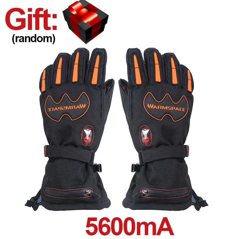 Новые электрические перчатки с температурным контролем, перчатки для катания на лыжах, теплые водонепроницаемые и ветрозащитные перчатки с пятью пальцами