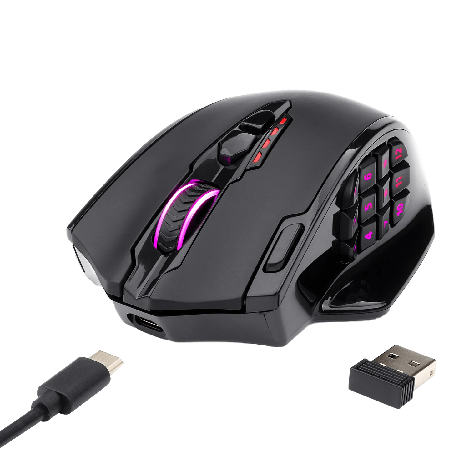 Redragon M913 2.4G Wireless Gaming Mouse 16000 DPI RGB Gaming Mouse With 16 Programmable Buttons MMO Fps for Gamer Laptop wireless mouse