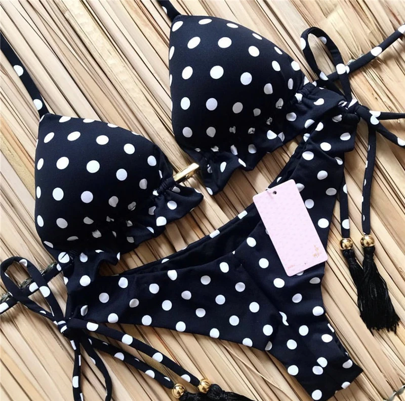 

Sexy Halter Swimsuit New Lace-up Beach Wear Women Thong Micro Bikini 2019 Brazilian Bikini Print Swimwear String Mini Swimsuit