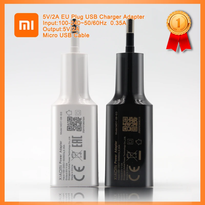 Купить Зарядное устройство USB XIAOMI 5 в 2 а с европейской вилкой адаптер micro usb кабелем типа c | Зарядные устройства для телефонов (4001108576097)