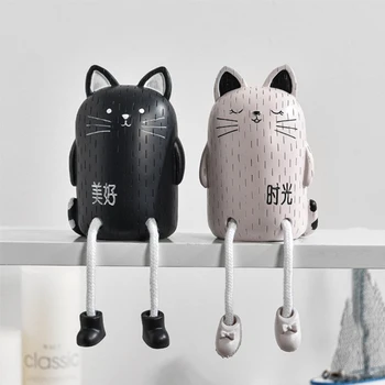 

2pcs/set Cute Animals Style Creative Wall Hanging Foot Doll Resin Crafts Hanging Leg Doll Elf Doll Figurines Home Decoration