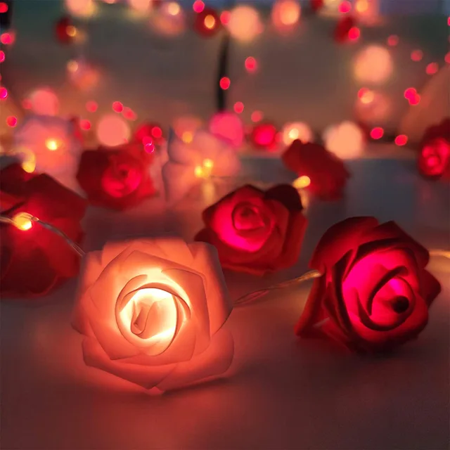 Guirlande lumineuse LED à roses