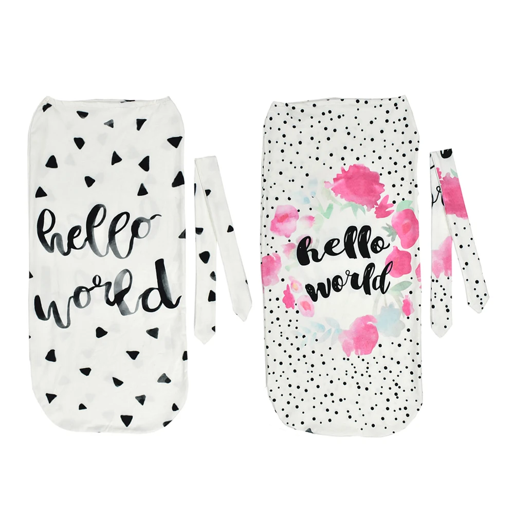 

2Pcs/Set Newborn Swaddle Blanket Baby Sleeping Bag Muslin Wrap Headband Photo props