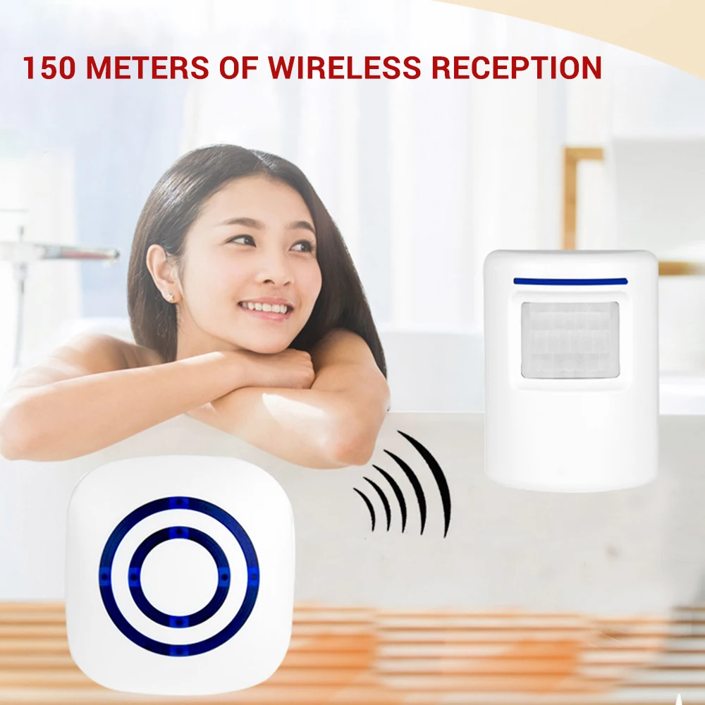 

Wireless Intelligent Sensor Doorbell Smart Doorbells Digital Infrared Human Body Sensor Split Door Reminder Ring Bells