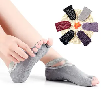 

2Pcs/Set Women Anti-slip Breathable Elastic Cotton Yoga Pilates Ballet Socks