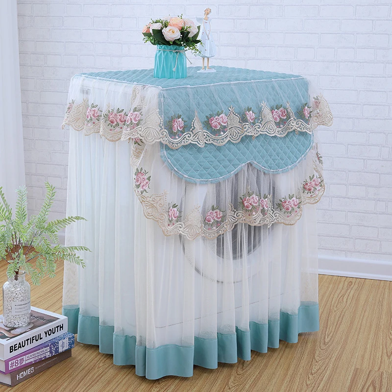 

Dustproof Ruffle Floral Washing Machine Dust Cover Protection Front 60*60* 85cm Home Cleaning Washing Machine Dust Cover