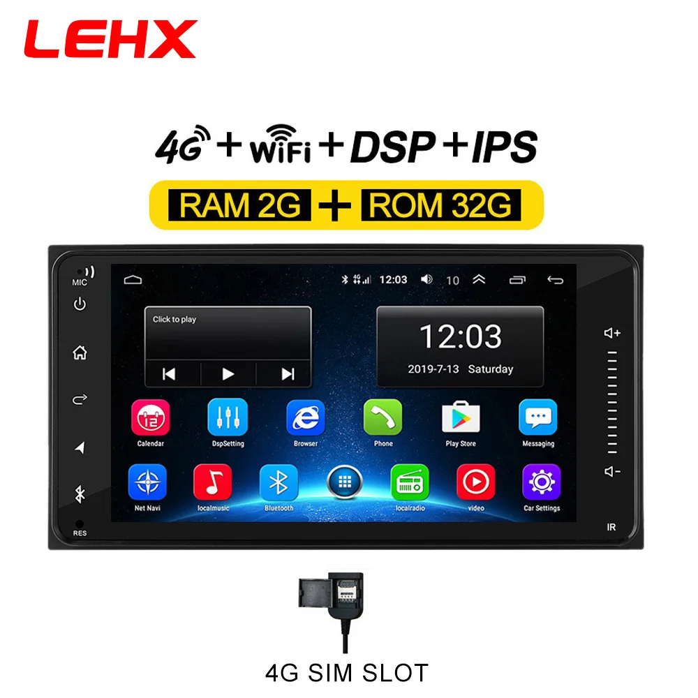 LECO932-4G Автомобильный Android 8,1 мультимедиа для toyota corolla 2 Din универсальный автомобильный Радио с навигацией Bluetooth Wifi автомобильный стерео gps плеер - Цвет: LECO932-4G