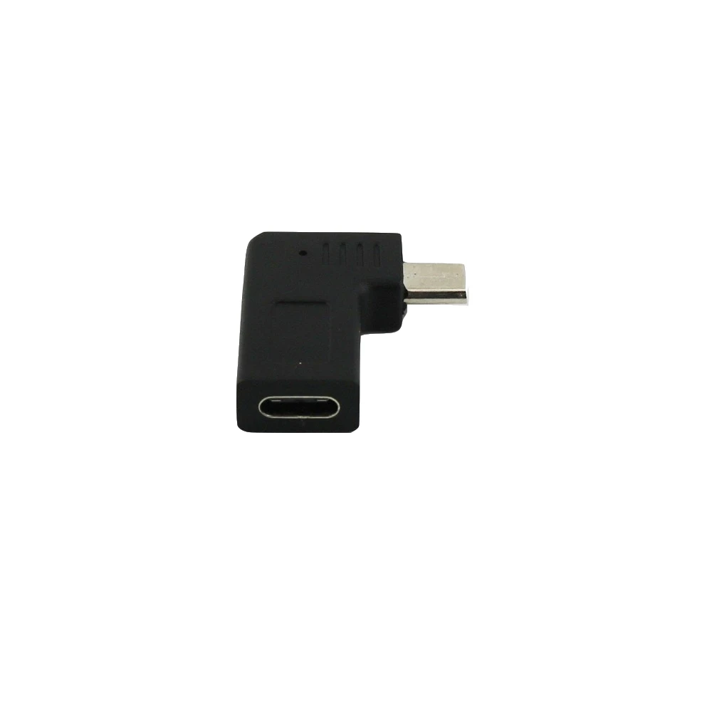 1х USB Micro штекер для USB 3,1 type C Женский Разъем 90 градусов левый угол данных зарядный адаптер конвертер Черный