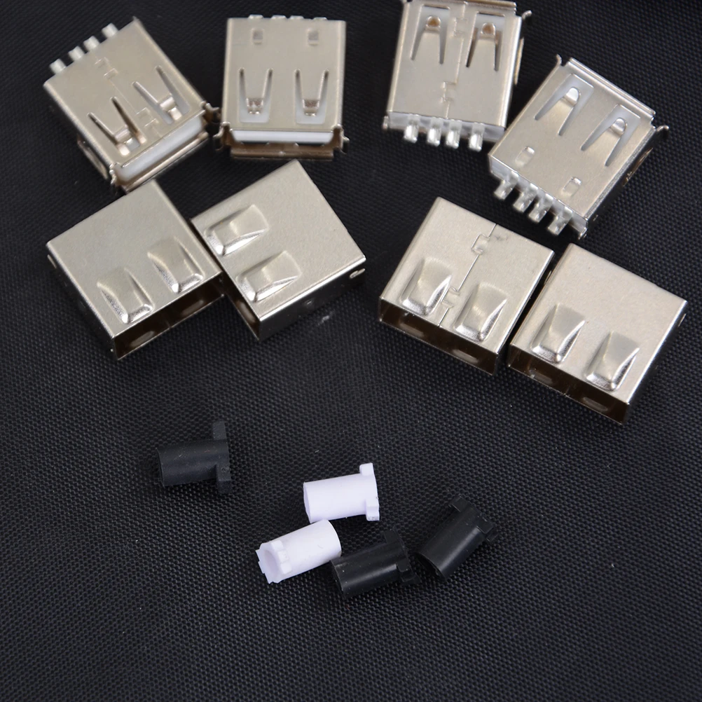 5X тип A штекер 4 контактный Мужской адаптер USB 2 0 припой разъем черная крышка