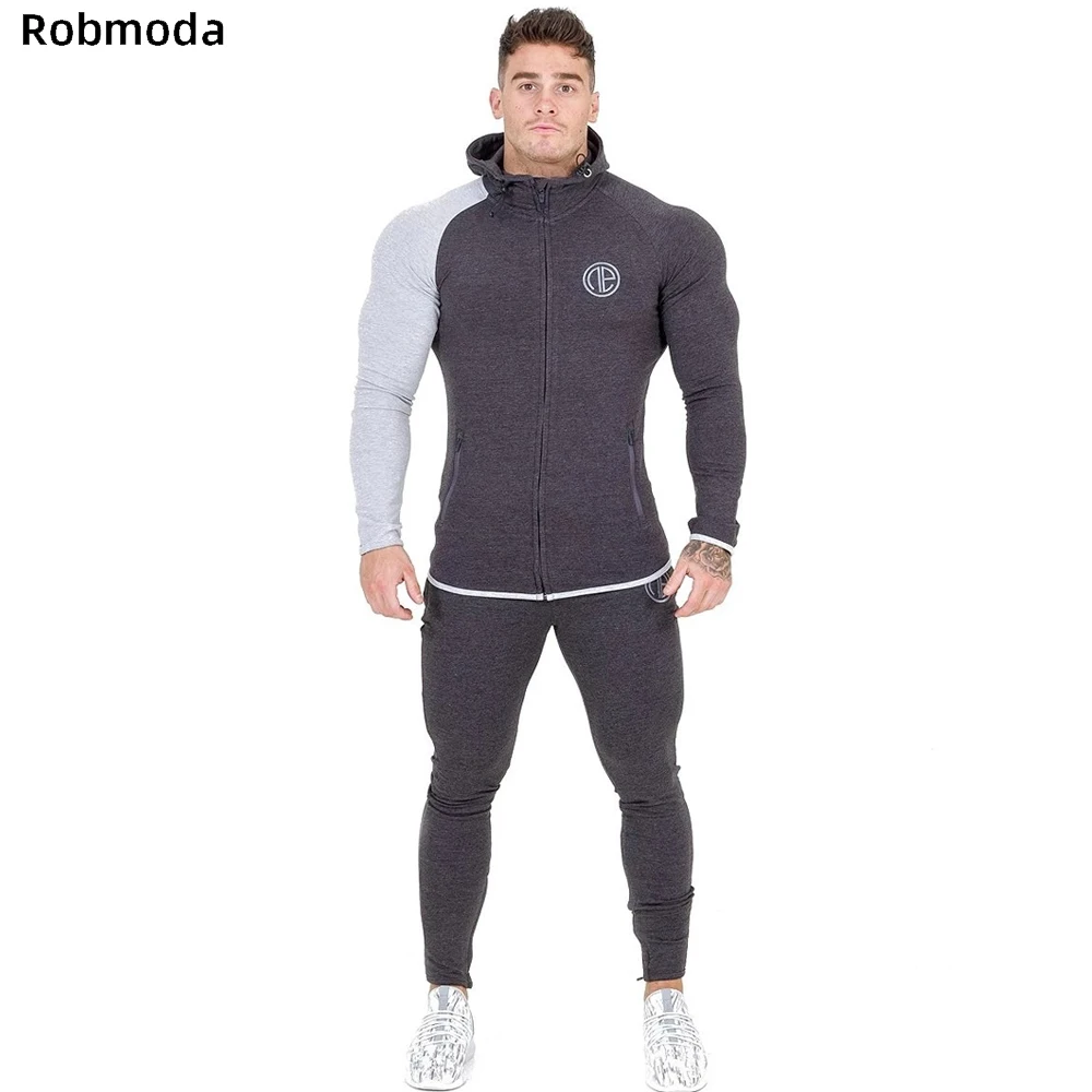 

Man Running sets Running Jacket Fitness Long Sleeve Hooded Tight Zipper Slim Hiking Sweatshirts Men Gym Training Night run suit