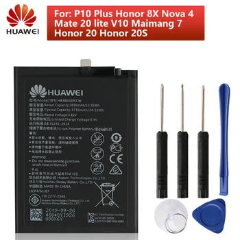 

Original Replacement Battery For Huawei P10 Plus Honor 8x Nova4 Mate 20 Lite V10 Maimang7 Honor 20 Honor 20S HB386589ECW 3750mah