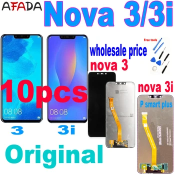 

10 pcs ORIGINAL 6.3" for Huawei Nova 3 LCD PAR LX1 Touch Screen Panel Digitizer Assembly FOR Nova 3i Display Replace INE-LX2 LCD