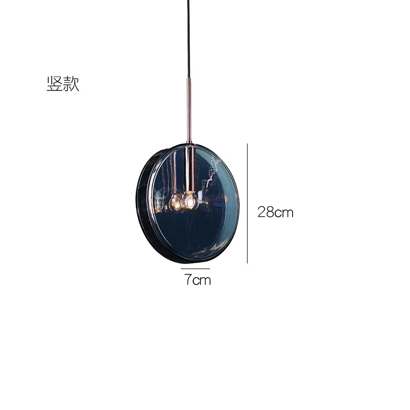Современный простой Стекло блеск подвесные светильники Nordic ресторан Спальня прикроватные настольные лампы ручной стержень, для кафе ресторан Обеденная освещение - Цвет корпуса: B