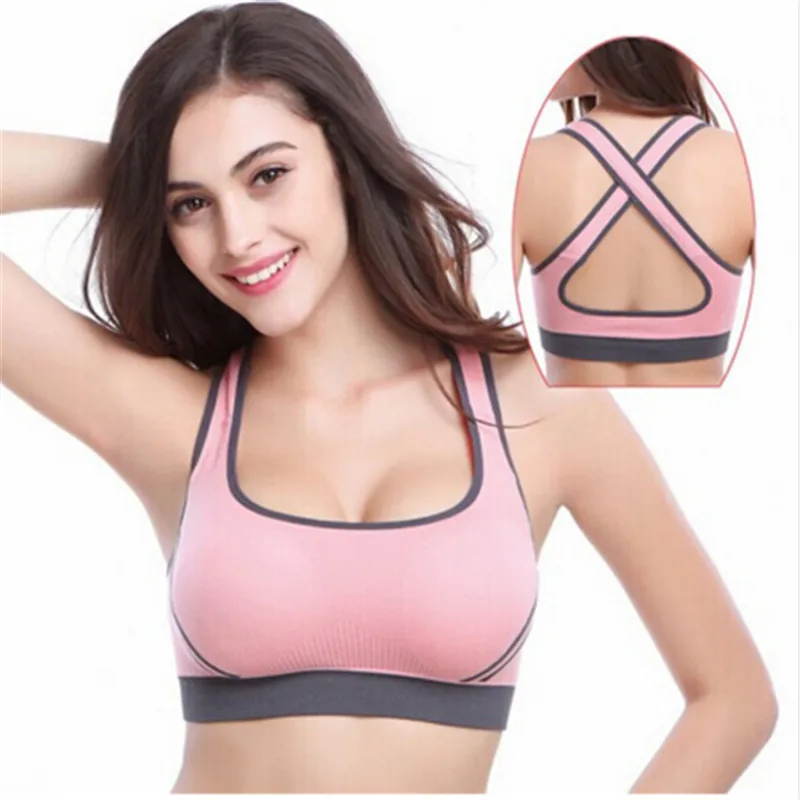 

Super Promotion!Professional Sexy Women Sports Bra Stretch Athletic brassiere Push Up Bras Tank Top Seamless Padded Running NEW!