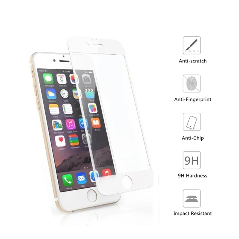 3D Защитное стекло для iphone 7, 8, 6s, 6 plus, защита экрана, закаленное стекло, полное покрытие, пленка verre для iphone e, 7 plus, 8plus