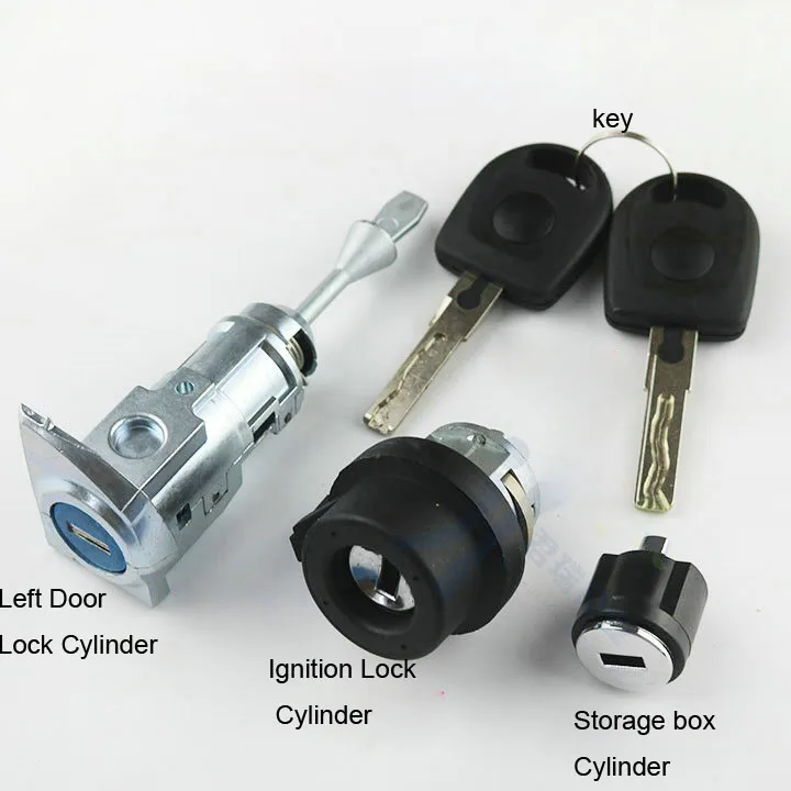 Car Lock Cylinder for VW New Passat  Ignition Door Lock Cylinder for Trunk Storage Box  Full Door Lock  8 Teeth