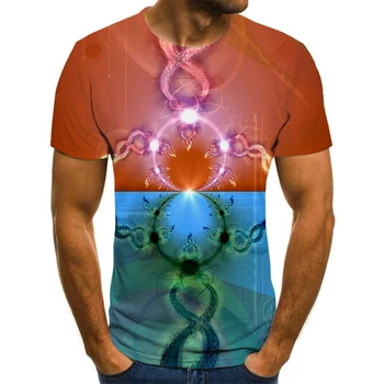 

2020 3D funny T-shirt men's psychedelic printing casual short-sleeved T-shirt men's streetwear T-shirt men XL 110-6XL