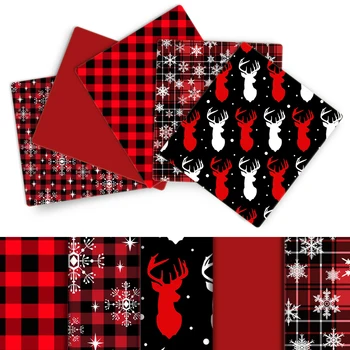 

David accessories 50*145cm 5pcs/set Halloween Christmas Polyester Cotton Fabric Set Home Textile Sewing Quilting Fabric,c12277