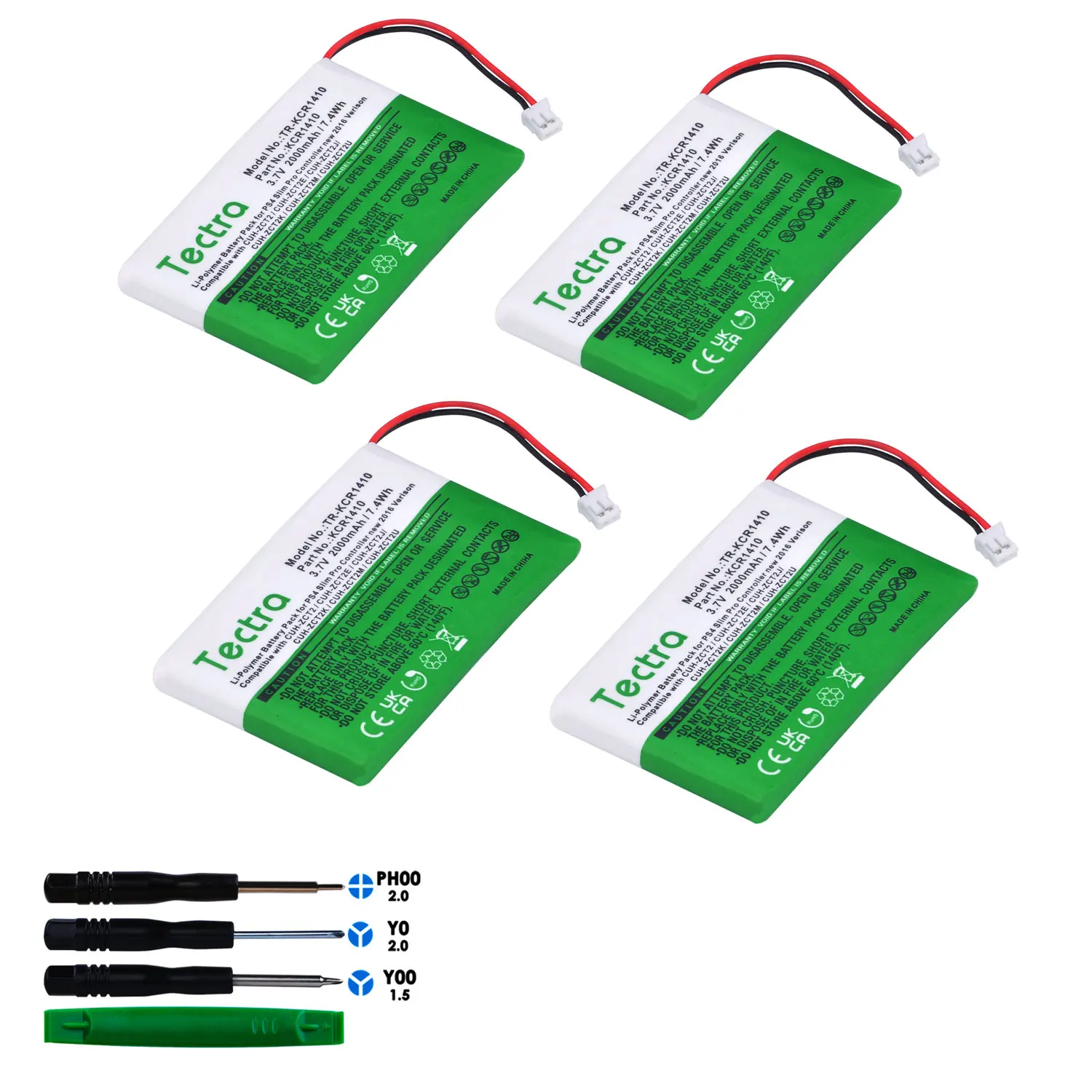 Batteria Kcr1410 Per Sony Ps4, Ps4 Pro Slim Dualshock 4 V1 V2 Controller Wireless Cuh-Zct2,Cuh-Zct2E,Cuh-Zct1E,Cuh-Zct1U