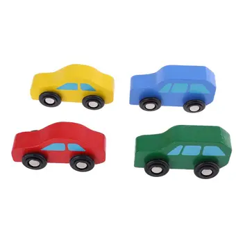 

Baby Kids Wooden Simulation Educational Toys Children Double-deck Trailer Car Transporter Toy Set N1HB