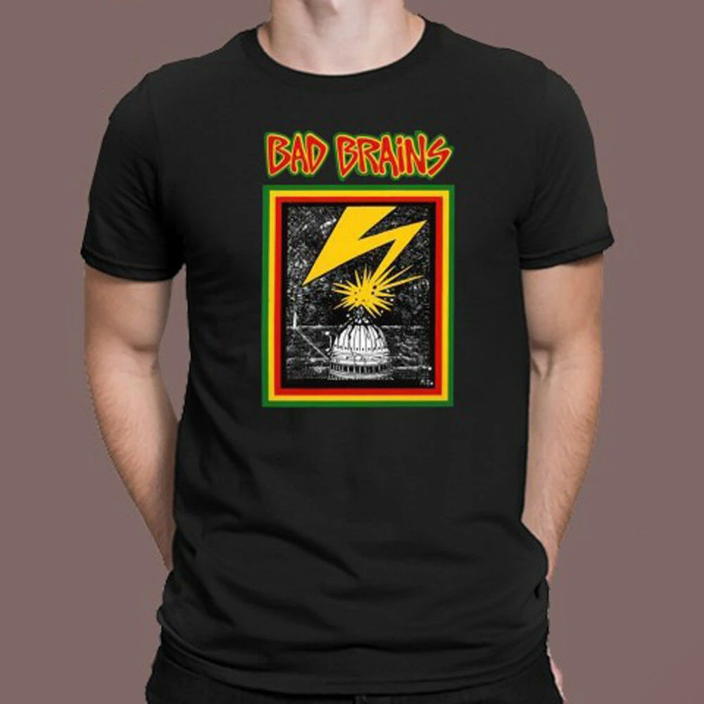 Bad Brains хардкор-панк-группа логотип для мужчин черная футболка Размеры S M L XL 2XL 3XL
