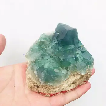 

Natural green raw stone fluorite original mineral specimen healing stone point wand home decoration