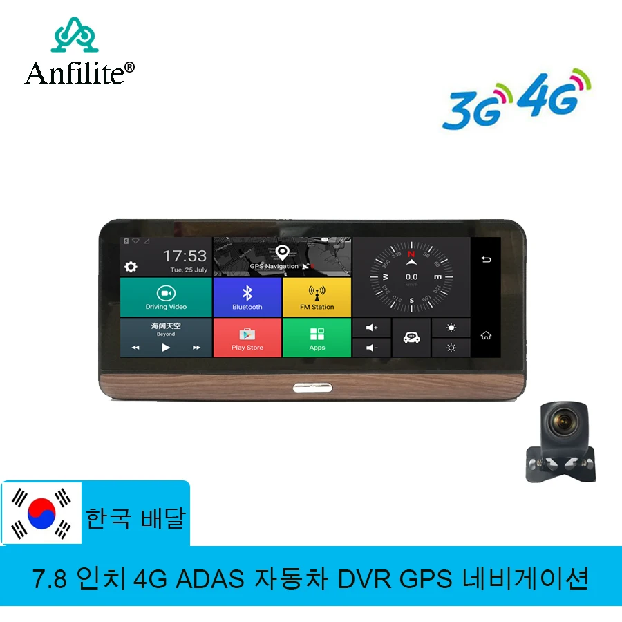 Автомобильный видеорегистратор Anfilite E31 Pro 4G GPS 7 8 дюйма Android 5 1|GPS для транспорта| |
