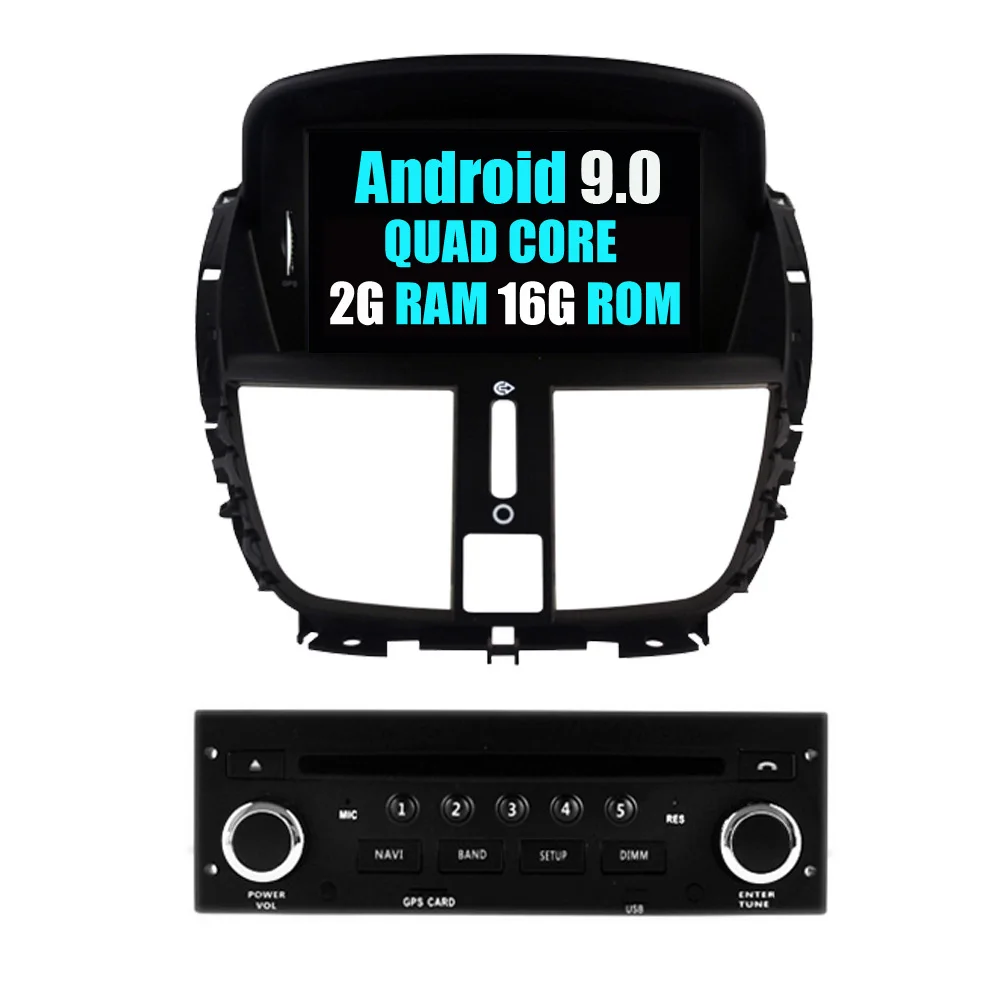 RoverOne Android 9,0 Восьмиядерный автомобильный Радио DVD gps для peugeot 207 207CC 207SW 4G+ 64G сенсорный экран мультимедийный плеер головное устройство - Цвет: PX30 Android 9.0