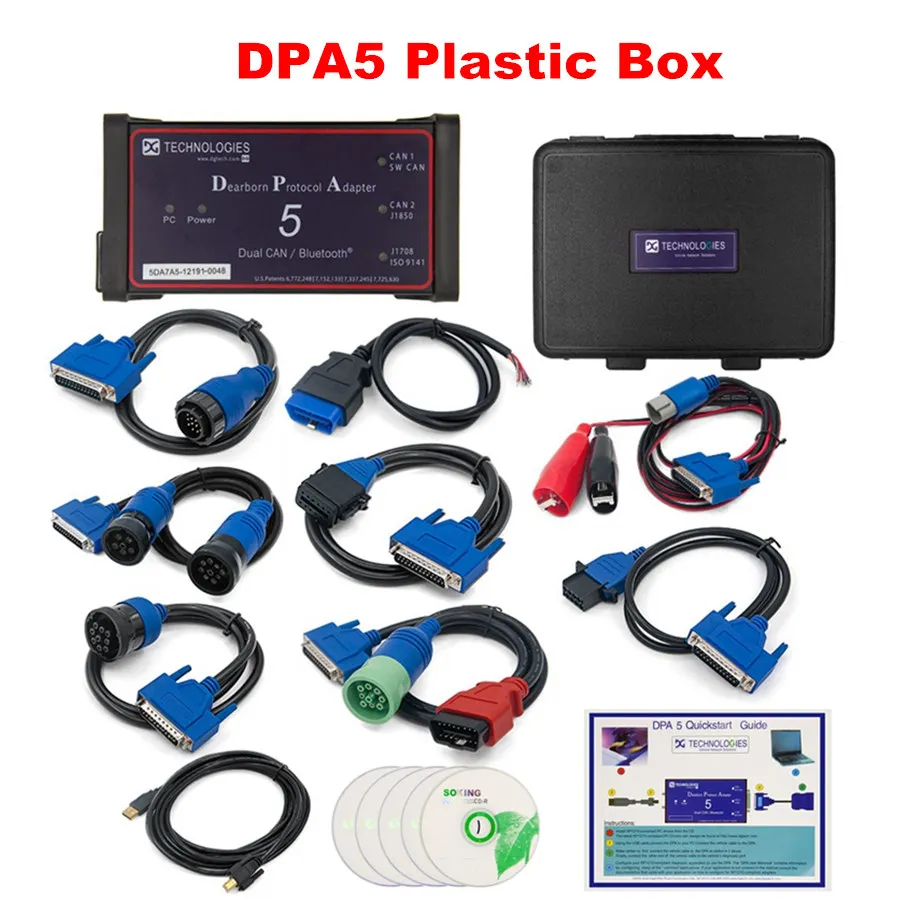 DPA5 Plastix Box Профессиональный DPA 5 Dearborn протокол адаптер 5 Полный Адаптеры DPA5 сверхмощный грузовик сканер без Bluetooth двойной может DPA - Цвет: DPA5 Plastix Box