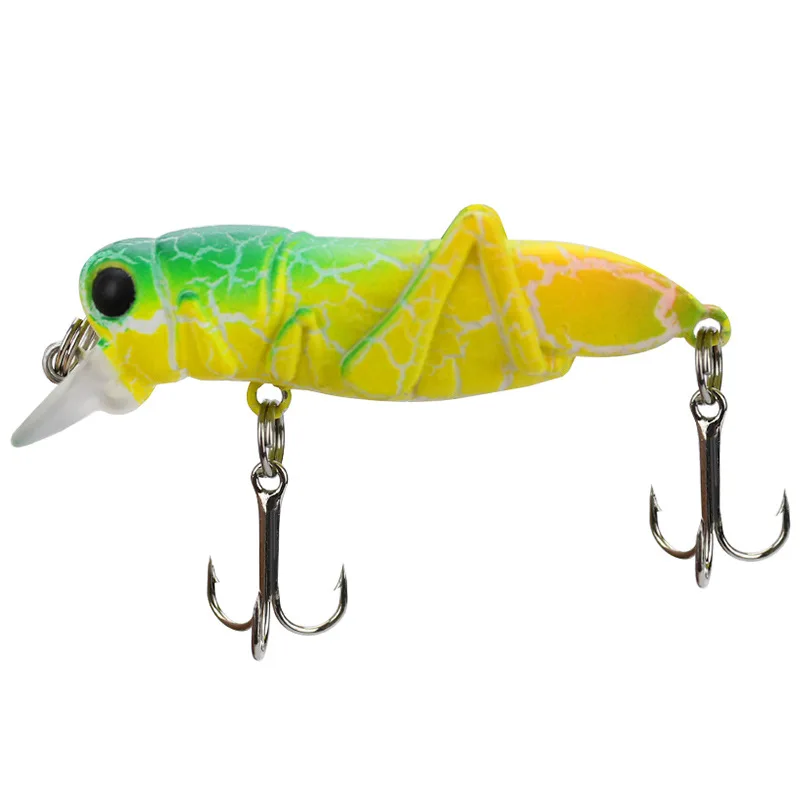 5pcs Topwater Insect Fishing Bait Locust Cricket Lure Kit Set 5.5cm 3