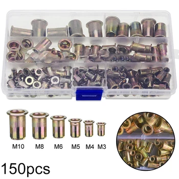 

Galvanized Rivet Nuts Nutsert M3 M4 M5 M6 M8 M10 Automobiles Repair Attachment
