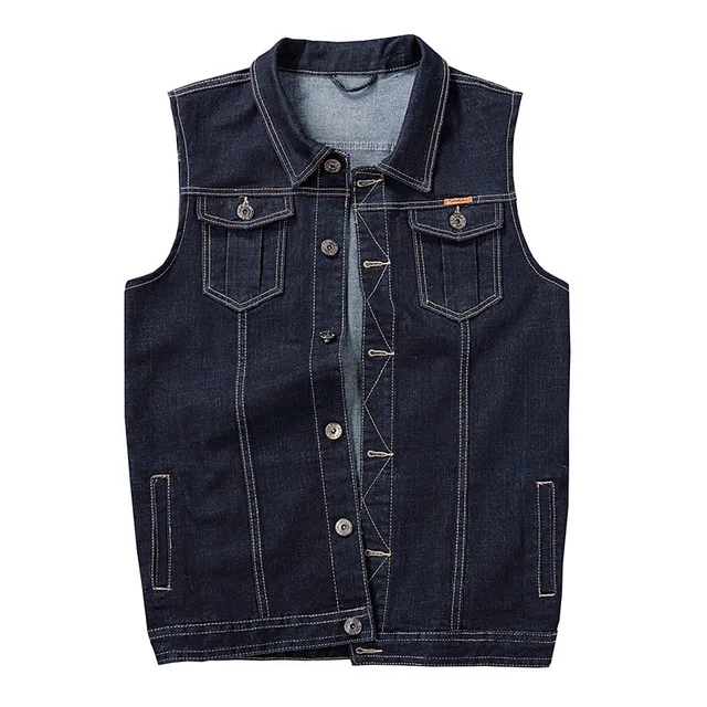 Korean Style Oversized Denim Vests Men 