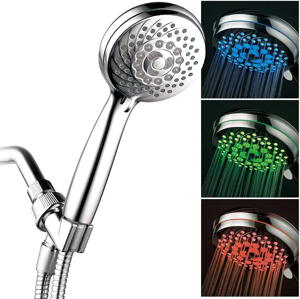 

LED shower head SPA shower head high pressure shower head water saving temperature adjustment color hand shower
