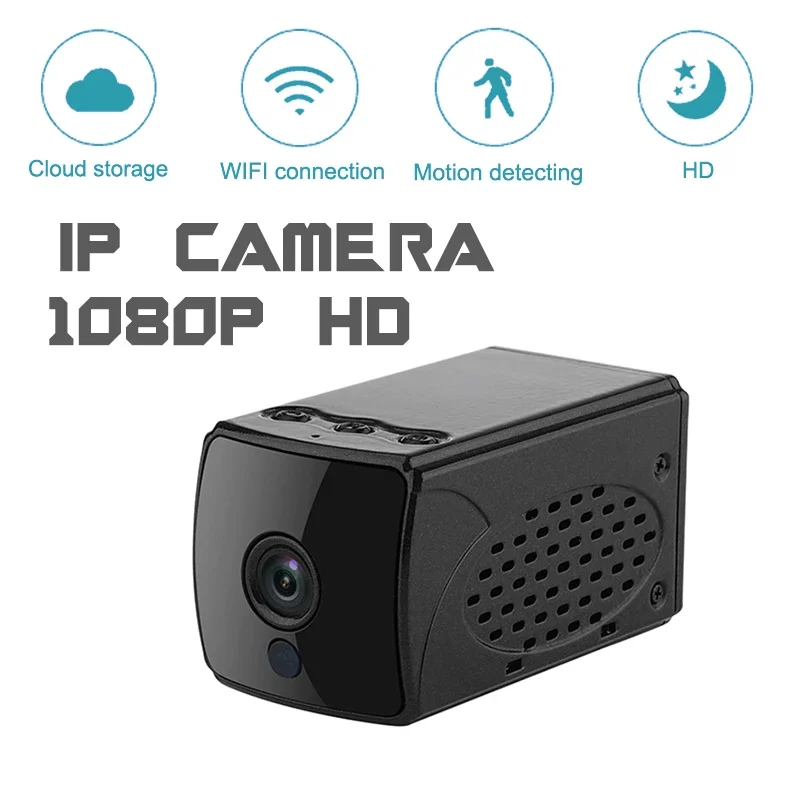 1080P Беспроводная мини Wi Fi камера ИК Ночное Видение Обнаружение движения Радионяня безопасности домашняя IP