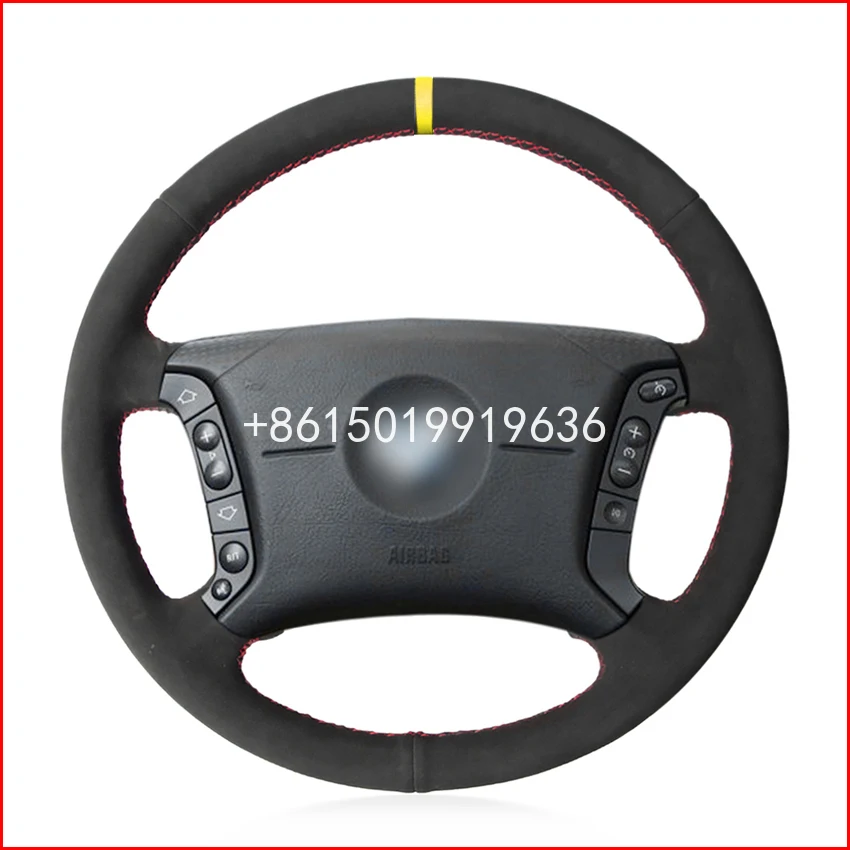 Black Suede Hand Sewing Steering Wheel Cover For Bmw E36 19951997 E46