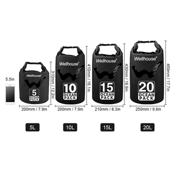 

Outdoor Waterproof Shoulder Bag Dry Sack for Drifting Boating Floating Kayaking Beach water proof bag