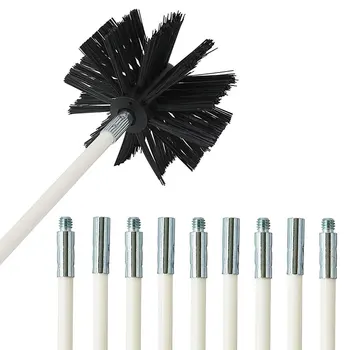 

Newly 9Pcs/Set 40cm Flexible Dryer Duct Vent Brush Cleaning Kit Up To 12 Feet Synthetic Brush Head Lint Remover High Quality